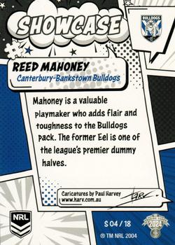 2024 NRL Traders Titanium - Showcase Caricatures #S04 Reed Mahoney Back